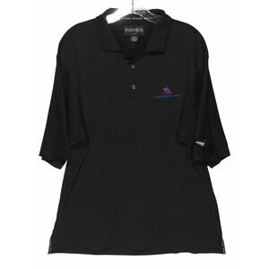 Footjoy Aviation Black Polo Shirt Golf Mens M Athleisure Preppy Casual Classic